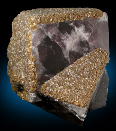 Fluorite (twinned crystals) with Siderite from Boltsburn Mine, Rookhope, County Durham, England