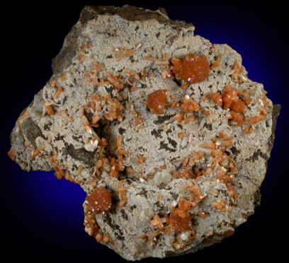 Stilbite and Calcite from Francisco Brothers Quarry, Great Notch, Passaic County, New Jersey