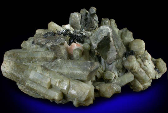 Scapolite (Marialite-Meionite), Titanite, Pyrite from Bear Lake, Litchfield, Québec, Canada
