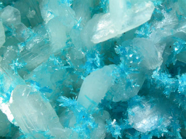 Cavansite on Stilbite-Ca from Wagholi Quarry, Maharashtra, India