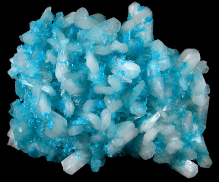 Cavansite on Stilbite from Wagholi Quarry, Maharashtra, India