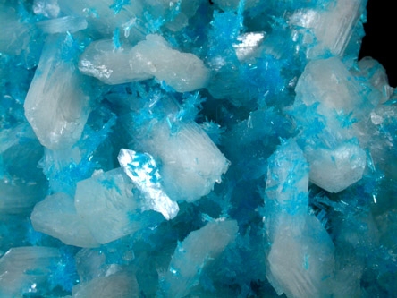 Cavansite on Stilbite from Wagholi Quarry, Maharashtra, India