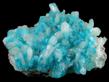 Cavansite on Stilbite from Wagholi Quarry, Maharashtra, India