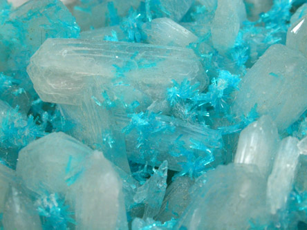 Cavansite on Stilbite from Wagholi Quarry, Maharashtra, India