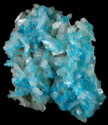 Cavansite on Stilbite from Wagholi Quarry, Maharashtra, India