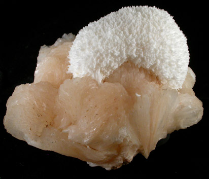 Mordenite on Stilbite-Ca from Aurangabad, Maharashtra, India