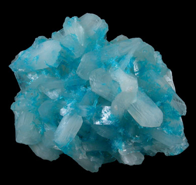 Cavansite on Stilbite from Wagholi Quarry, Maharashtra, India