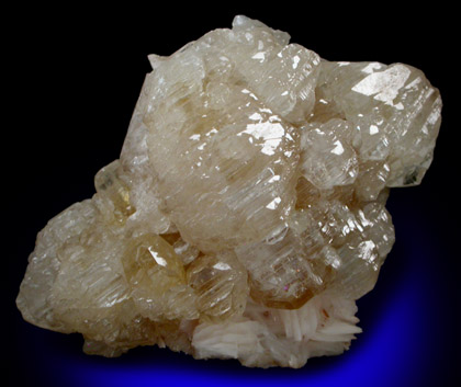 Cerussite on Barite from Touissit Mine, 21 km SSE of Oujda, Jerada Province, Oriental, Morocco