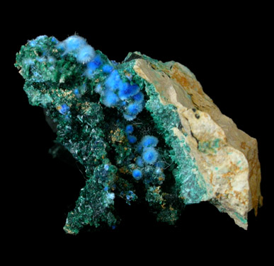 Cyanotrichite and Brochantite from Grandview Mine, Coconino County, Arizona