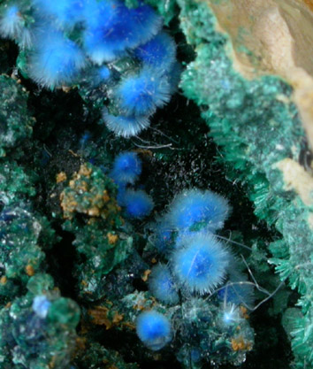 Cyanotrichite and Brochantite from Grandview Mine, Coconino County, Arizona