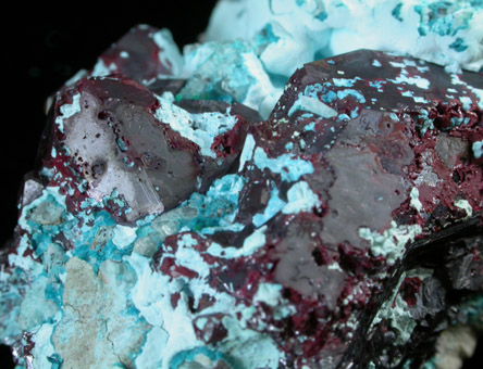 Cuprite in Chrysocolla from Mashamba West Mine, 13 km west of Kolwezi, Katanga Copperbelt, Lualaba Province, Democratic Republic of the Congo