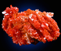 Vanadinite on Barite from Mibladen, Haute Moulouya Basin, Zeida-Aouli-Mibladen belt, Midelt Province, Morocco