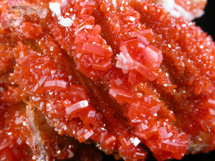 Vanadinite on Barite from Mibladen, Haute Moulouya Basin, Zeida-Aouli-Mibladen belt, Midelt Province, Morocco