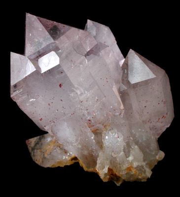 Quartz var. Amethyst with Hematite and Goethite from Thunder Bay District, Ontario, Canada