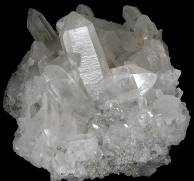 Quartz (Japan Law-twinned) from Huallapon Mine, Pasto Bueno District, Ancash Department, Peru