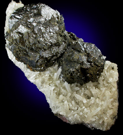 Sphalerite on Quartz from Huaron District, Cerro de Pasco Province, Pasco Department, Peru