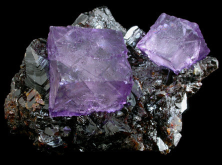 Fluorite on Sphalerite from Elmwood Mine, Carthage, Smith County, Tennessee