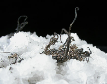 Silver, Calcite, Quartz from El Bote Mine, Zacatecas, Mexico