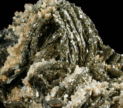 Pyrite pseudomorphs after Pyrrhotite with Arsenopyrite from Noche Buena Mine, Mazapil, Zacatecas, Mexico