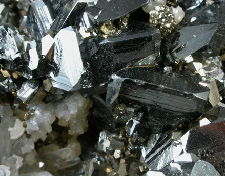 Tetrahedrite, Pyrite, Quartz, Calcite from Cavnic Mine (Kapnikbanya), Maramures, Romania