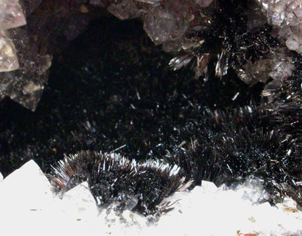 Goethite in Quartz Geode from Amerzgane, Ouarzazate, Morocco