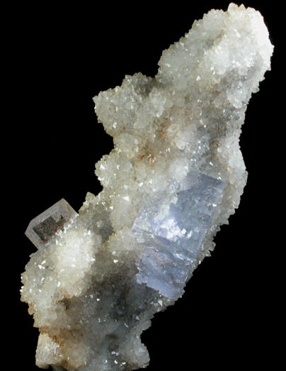 Fluorite on Quartz from Mina La Viesca, Huergo, La Collada, Siero, Asturias, Spain