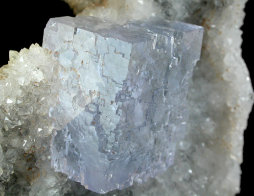 Fluorite on Quartz from Mina La Viesca, Huergo, La Collada, Siero, Asturias, Spain