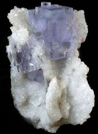 Fluorite on Quartz from Mina La Viesca, Huergo, La Collada, Siero, Asturias, Spain