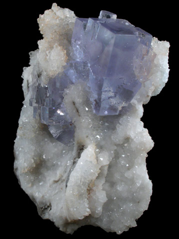 Fluorite on Quartz from Mina La Viesca, Huergo, La Collada, Siero, Asturias, Spain