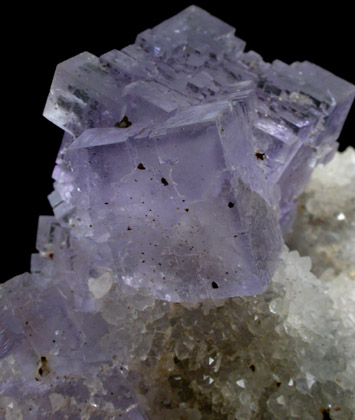 Fluorite on Quartz from Mina La Viesca, Huergo, La Collada, Siero, Asturias, Spain