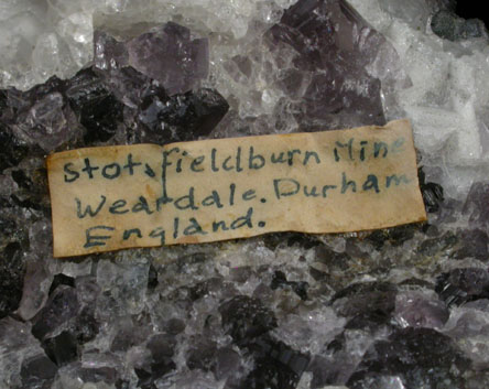 Galena on Fluorite from Stotsfieldburn Mine, Weardale, County Durham, England