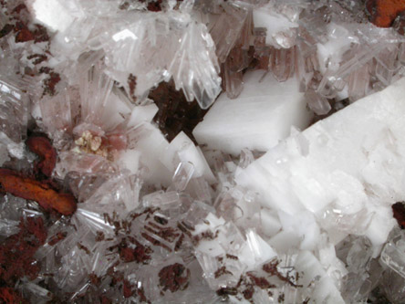 Hemimorphite and Calcite from Mina Ojuela, Mapimi, Durango, Mexico