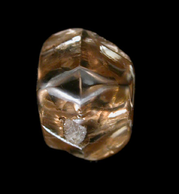 Diamond (1.45 carat macle, twinned crystal) from Northern Cape Province, South Africa