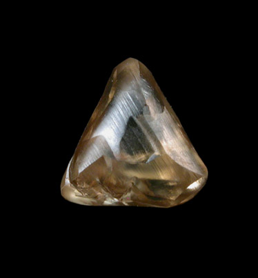 Diamond (1.25 carat macle, twinned crystal) from Northern Cape Province, South Africa