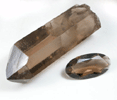 Quartz var. Smoky (with 6.49 carat oval gemstone) from Fellital, Kanton Uri, Switzerland