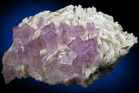 Fluorite on Barite from Central Kentucky Fluorspar District, Danville, Boyle County, Kentucky