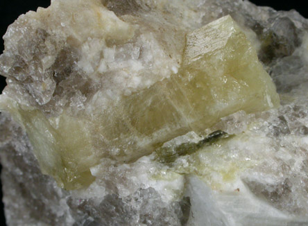 Beryl in Quartz from Ray Mica Mine, near Burnsville, Yancey County, North Carolina