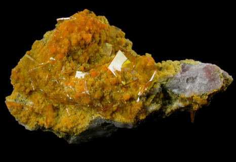 Wulfenite with Mimetite from 4.8 km north of the San Pedro Mine, San Pedro Corralitos, Nuevo Casa Grandes, Chihuahua, Mexico