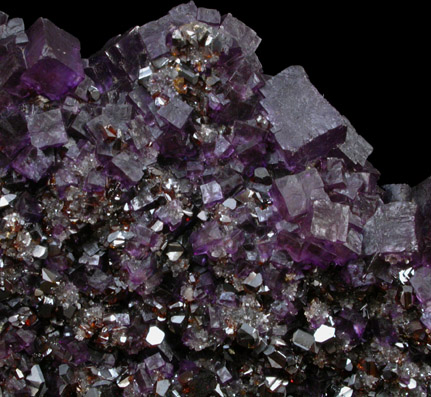 Fluorite, Sphalerite, Quartz from Rosiclare District, Hardin County, Illinois