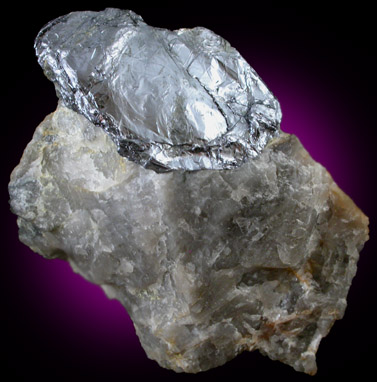 Molybdenite on Quartz from Kingsgate Mines, Glen Innes, New South Wales, Australia