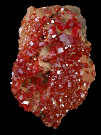 Vanadinite from Mibladen, Haute Moulouya Basin, Zeida-Aouli-Mibladen belt, Midelt Province, Morocco