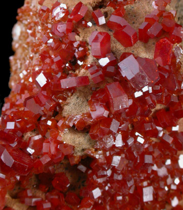 Vanadinite from Mibladen, Haute Moulouya Basin, Zeida-Aouli-Mibladen belt, Midelt Province, Morocco