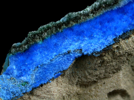 Cyanotrichite from Mina Vieja, Potrerillos, Atacama, Chile