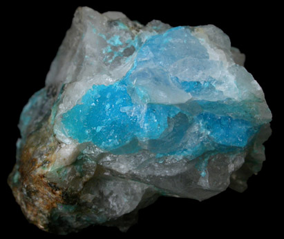 Turquoise Crystals on Quartz from Bishop Mine, Lynch Station, Campbell County, Virginia