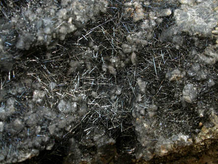 Boulangerite on Pyrite from Noche Buena Mine, Mazapil, Zacatecas, Mexico