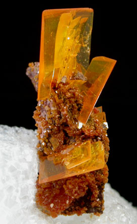 Wulfenite from Rowley Mine, 20 km northwest of Theba, Painted Rock Mountains, Maricopa County, Arizona