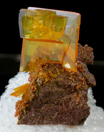 Wulfenite from Rowley Mine, 20 km northwest of Theba, Painted Rock Mountains, Maricopa County, Arizona