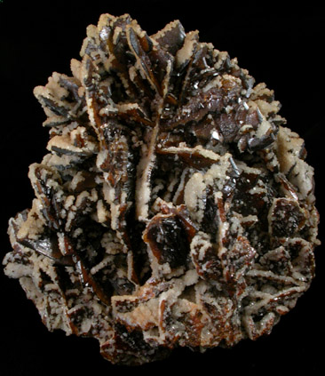 Smithsonite on Descloizite from Berg Aukas Mine, 16 km ENE of Grootfontein, Otavi Mountain Land, Namibia