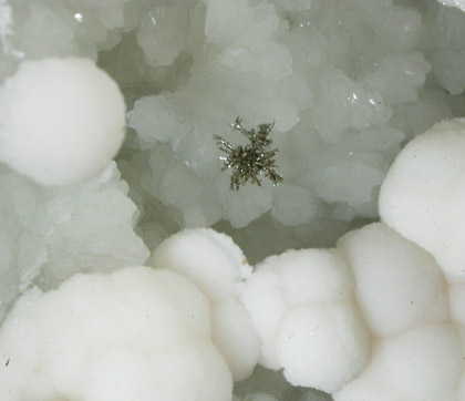 Pyrite with Pectolite and Datolite from Millington Quarry, Bernards Township, Somerset County, New Jersey