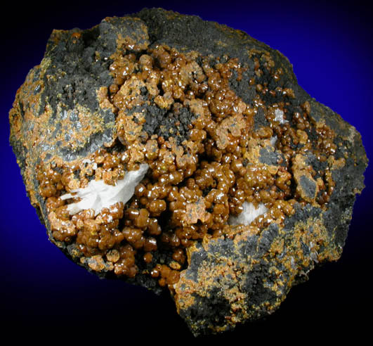 Mimetite var. Campylite with Coronadite from Dry Gill Mine, Caldbeck Fells, Cumbria, England